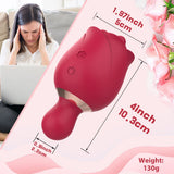2 in 1 Rose Sex Toy for Women Clit Tongue Licking Rose Vibrator