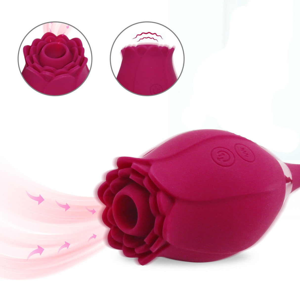 Rose Sucking Vibrator Toy for Women with Vibrating Egg