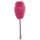 Rose Stick Vibrator Double Stimulation with Tongue Vibrator