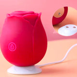 Rose Vibrators Sucking Clit Massage Vibrating Rose Toy-6