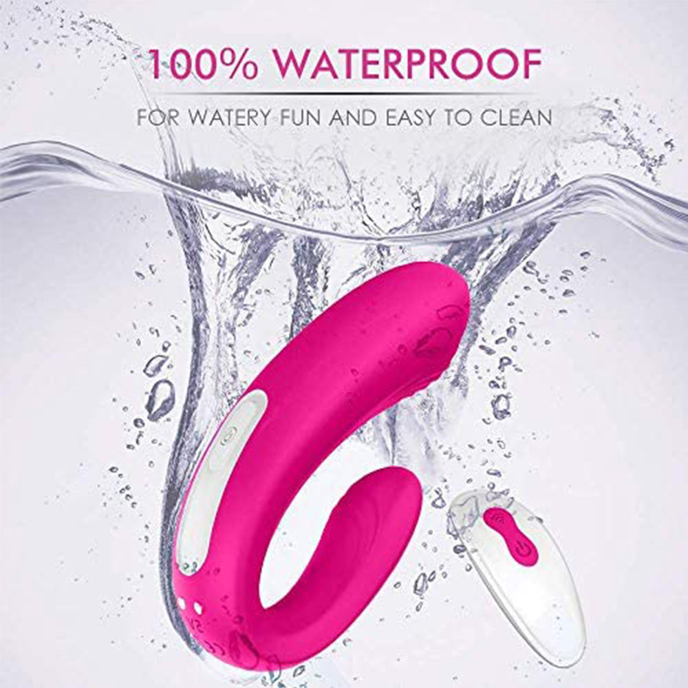 9 Frequency Vibration Couples Vibrator Wireless Remote Pink Vibrator