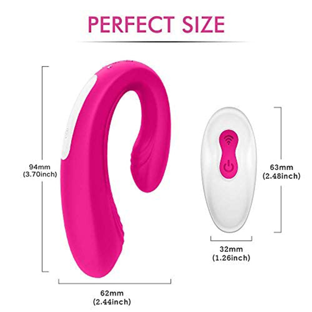 9 Frequency Vibration Couples Vibrator Wireless Remote Pink Vibrator