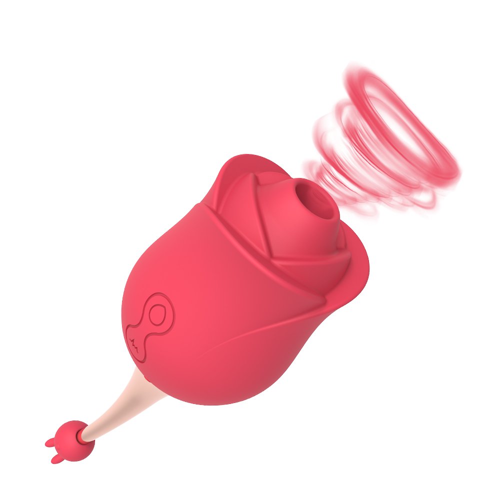 2 Motors & 10 Vibrations Rose Suction Vibrator Masturbation Massager