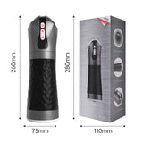 LUOGE 10 Vibrating 5 Sucking Male Sex Toy & Tongue Lick 2 in 1, Heating Voice Toy