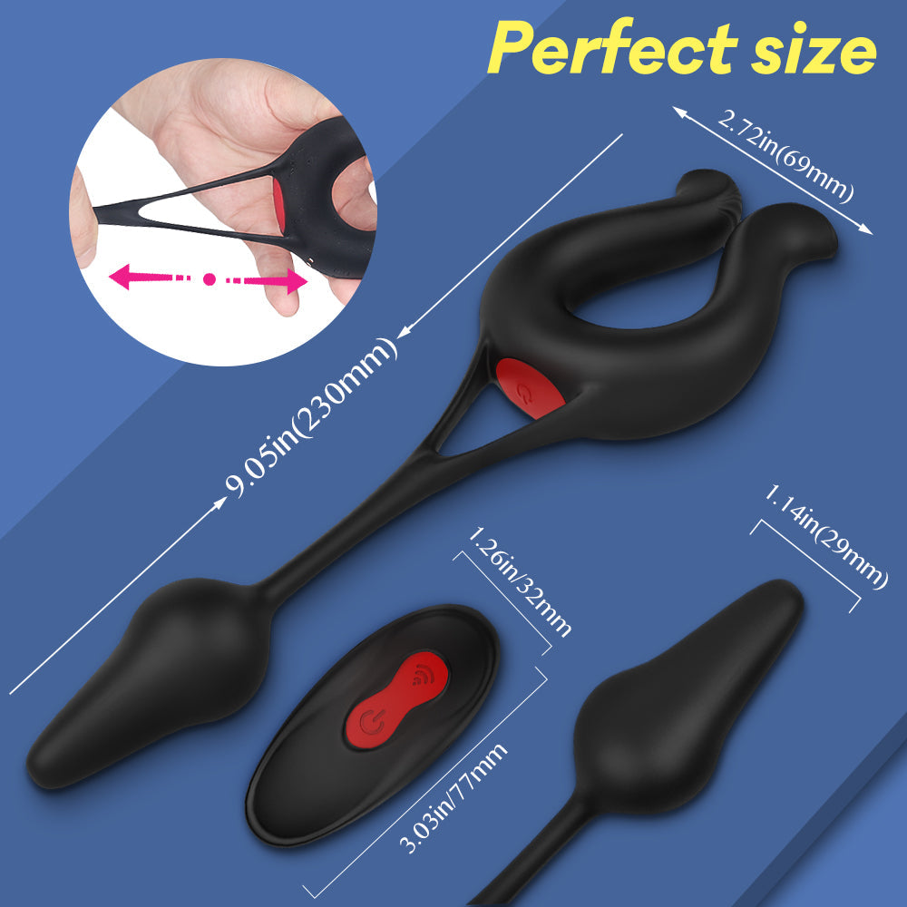 Wireless remote control men's penis ring vibrating ring
