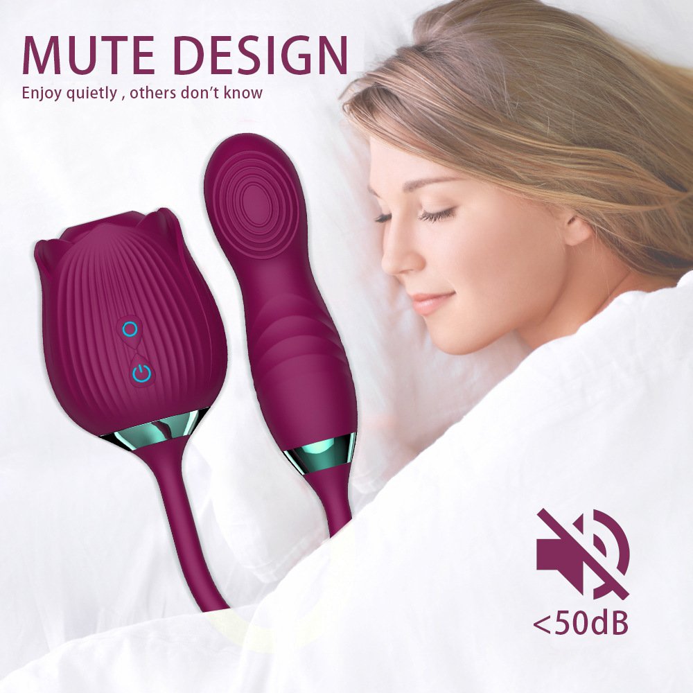The Rose Vibrator for Women with Retractable Vibrating Egg-6