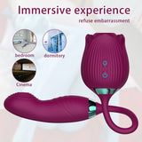 The Rose Vibrator for Women with Retractable Vibrating Egg-8