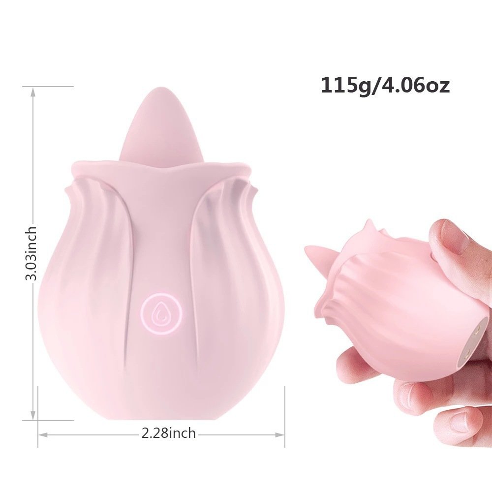 Rose Vibrator Series with Vibrating Tongue Vibrating Suction Sex Toys