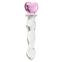 Dildo, masturbador y tapón anal de cristal con cuentas para tirar