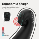 Showeggs 9-Frequency Vibrating & Thrusting Double Motor Silicone Prostate Massager with Remote Control