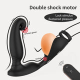 Showeggs 9-Frequency Vibrating & Thrusting Double Motor Silicone Prostate Massager with Remote Control