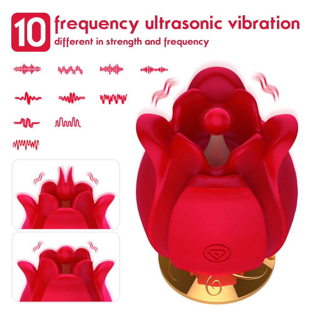 Rose Multi-Frequency Vibrating Egg Female  Orgasm Masturbation Massager
