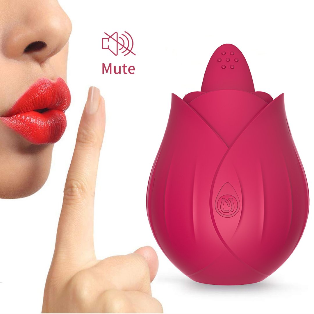 Vibrating Tongue Rose Vibrator Clitoral Stimulation Female Masturbator