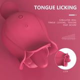 9 Frequency Rose Vibrators Vibrating Tongue Clitoris Stimulator